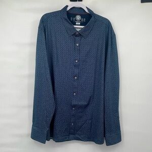 Flag & Anthem NWT made flex blue long sleeve button up shirt